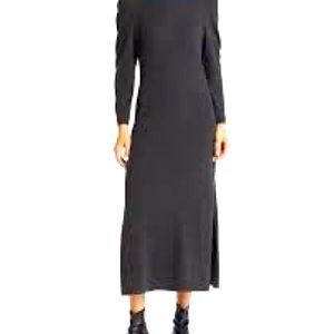 Black cashmere long dress with long  sleeves. In great condition. No  flaws